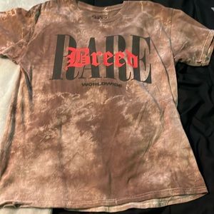 Brown shirt from barley worn